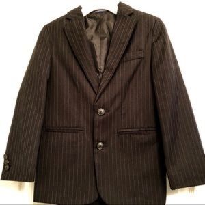 Chaps 2 piece Black Pinstriped Suit, Boys Size 10
